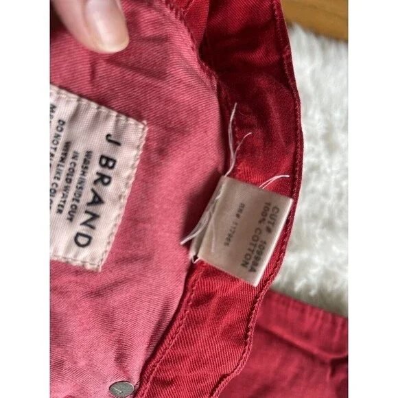 J Brand Men’s Size 34 Red Kane Slim Straight Fit Jeans MEASURES 37X35 - Picture 13 of 13